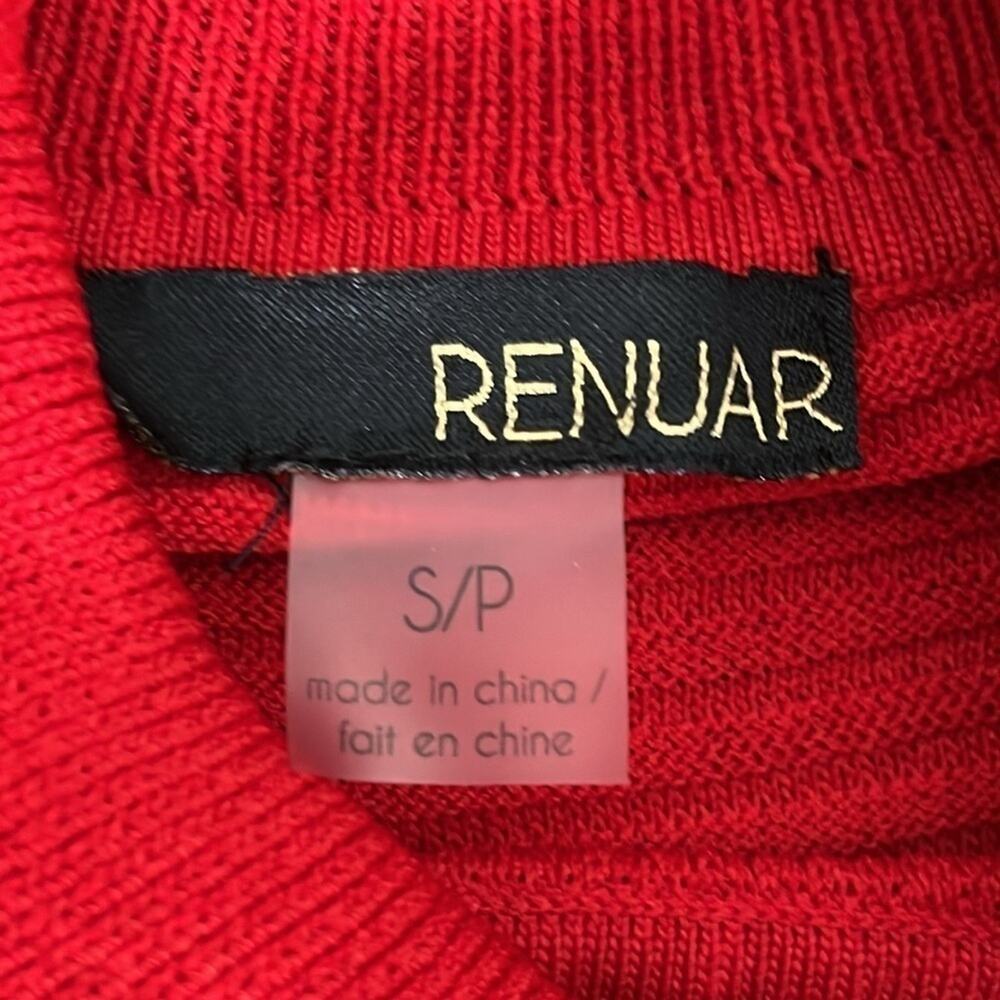 Renuar Women's Red Turtleneck Sweater Size S Old Money 90s Y2K Gilmore - Picture 7 of 12
